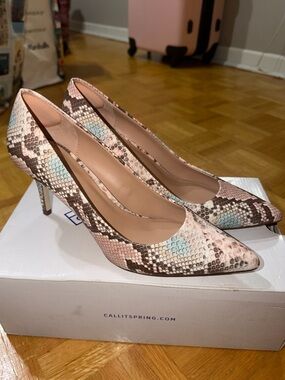 Call It Spring Snake Print Heels